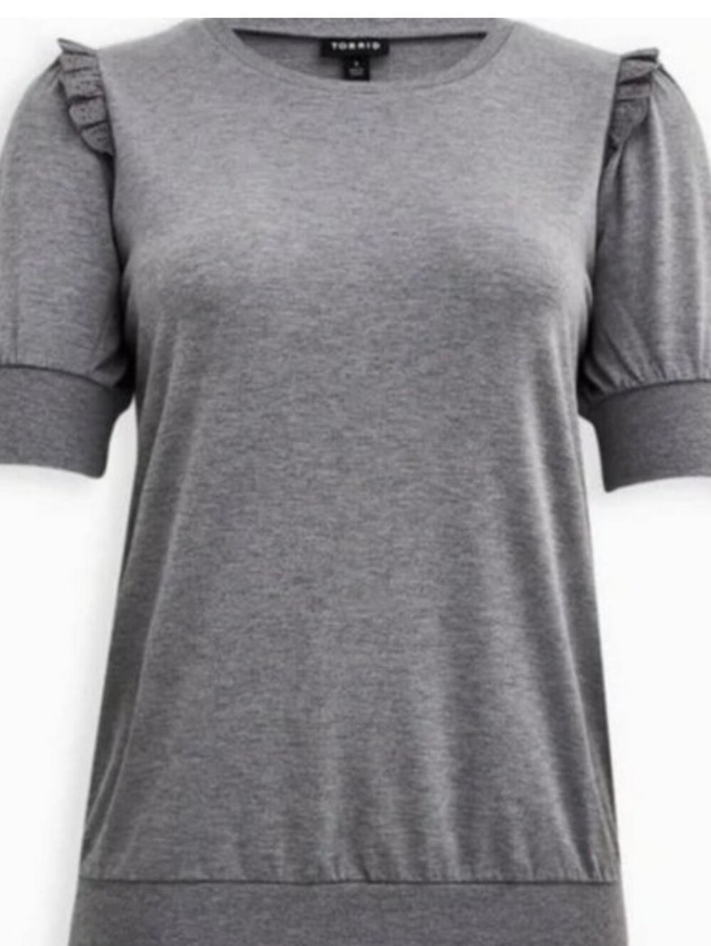 Torrid Grey AND BLACK French Terry Puff-Sleeve Tops Only..Make Me An Offer